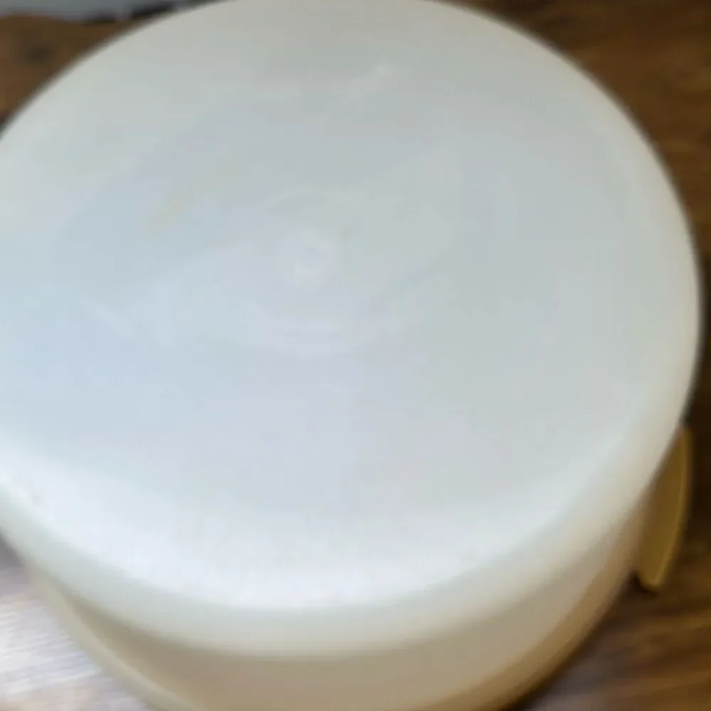 Vintage Tupperware Cake/Pie Holder Harvest Gold with Servin‎ Saver No Handle